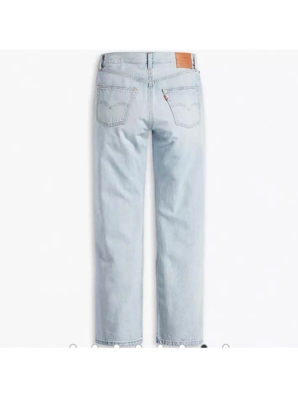 New LEVI’S Light Wash Patchwork Straight Leg Jeans - Picture 3 of 11